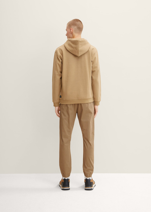 Meska Bluza Denim Tom Tailor Printed Hoodie Splashed Clay Beige - 1033580-12912