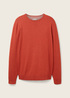 Tom Tailor Mottled Knitted Sweater Warm Red Melange - 1027661-32720