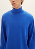 Meski Sweter Tom Tailor Basic Turtleneck Knit Shiny Royal Blue - 1038675-14531