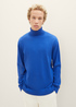 Meski Sweter Tom Tailor Basic Turtleneck Knit Shiny Royal Blue - 1038675-14531