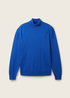 Meski Sweter Tom Tailor Basic Turtleneck Knit Shiny Royal Blue - 1038675-14531