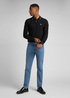 Meska Koszulka Polo Lee Long Sleeve Pique Polo Black - L61VRL02