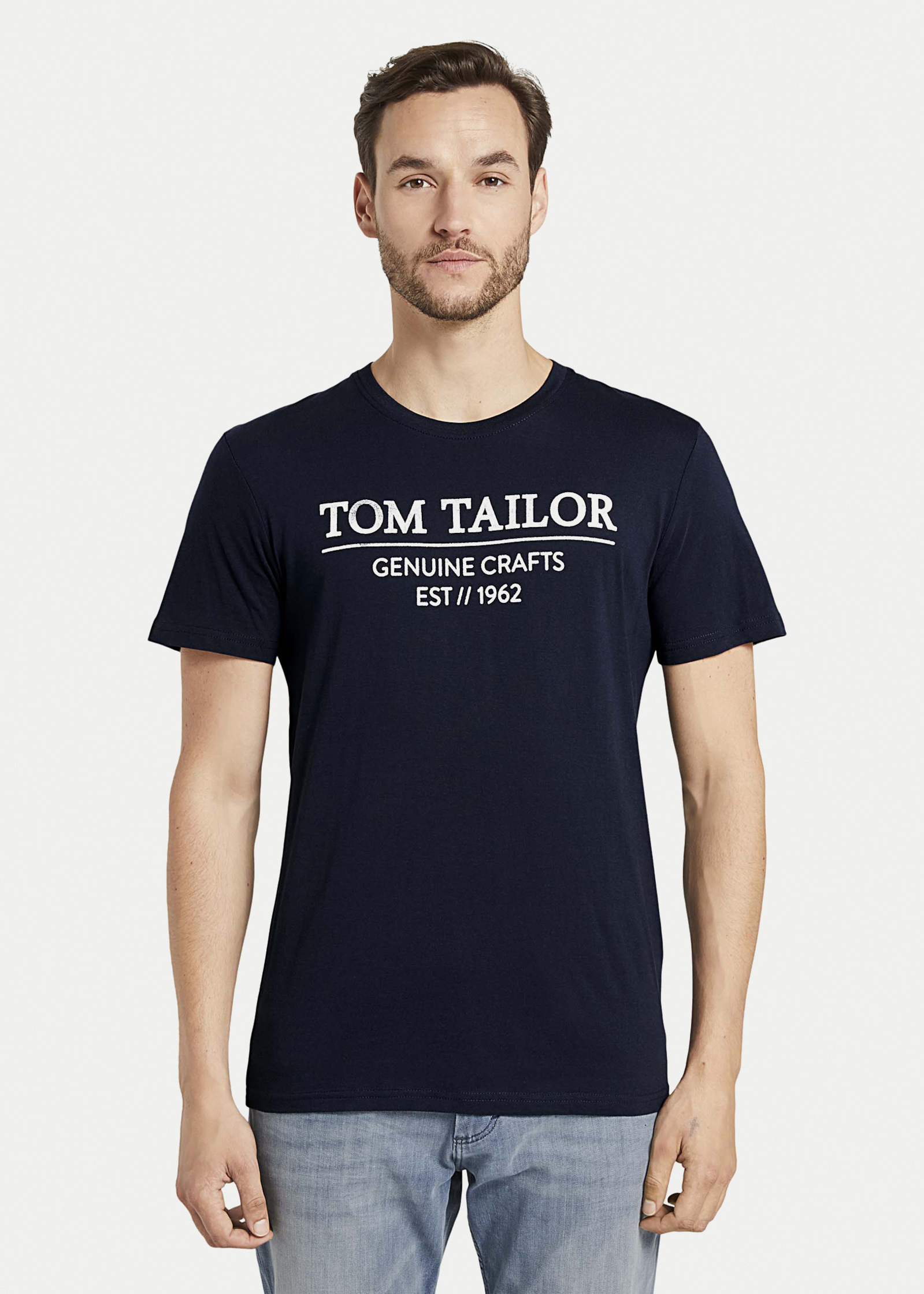 Tom Tailor T Shirt Logo Sky Captain Blue - 1021229-10668 Size L