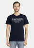 Tom Tailor T Shirt Logo Sky Captain Blue - 1021229-10668
