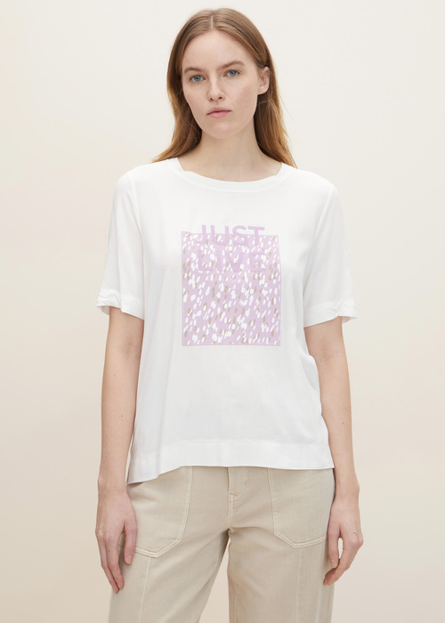 Tom Tailor T-shirt With Print - Whisper White 1030966-10315 