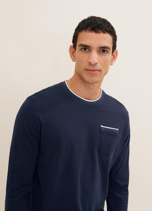 Tom Tailor® Long Sleeve One Pocket Sweatshirt - Sky Captain Size XXL