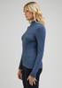 Damski Sweter Lee Ribbed Long Sleeve High Neck Deep Waters - L40HIBA62