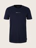 Denim Tom Tailor T Shirt With A Logo Print Sky Captain Blue - 1032335-10668