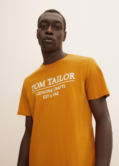 Tom Tailor® T-shirt Logo - Peanut Butter Brown Size L
