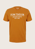 Tom Tailor T Shirt Logo Peanut Butter Brown - 1021229-10821