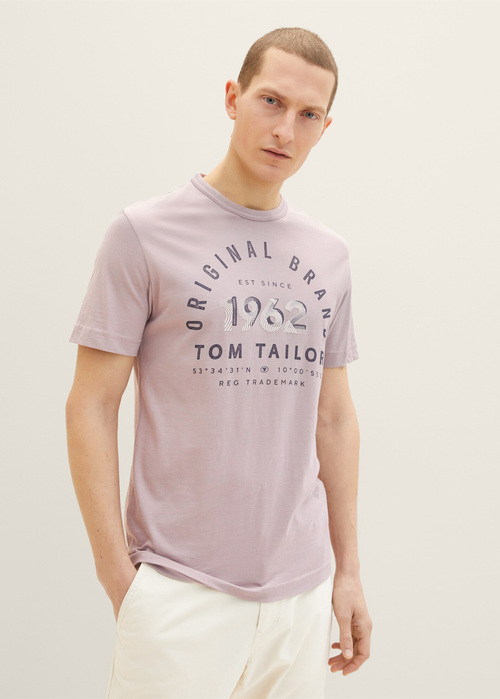 Tom Tailor Striped T Shirt Velvet Rose Fine Stripe - 1035549-31508