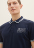 Meska Koszulka Polo Tom Tailor Polo Shirt With Logo Embroidery Sky Captain Blue - 1035571-10668
