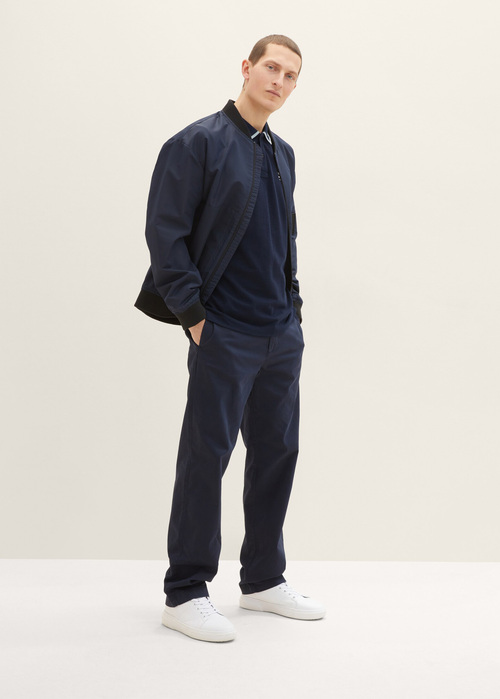 Meska Koszulka Polo Tom Tailor Polo Shirt With Logo Embroidery Sky Captain Blue - 1035571-10668