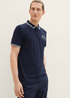 Tom Tailor Polo Shirt With Logo Embroidery Sky Captain Blue - 1035571-10668