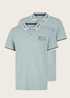Mska Koszulka Polo Tom Tailor Polo Shirt With Logo Embroidery Ocean - 1035571-28129