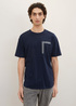 Meski T Shirt Tom Tailor T Shirt Sign Sky Captain Blue - 1035589-10668