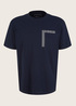 Meski T Shirt Tom Tailor T Shirt Sign Sky Captain Blue - 1035589-10668