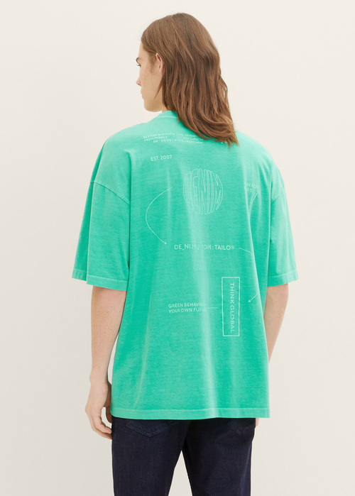 Meski T Shirt Denim Tom Tailor Tshirt Fresh Peppermint - 1035584-31040