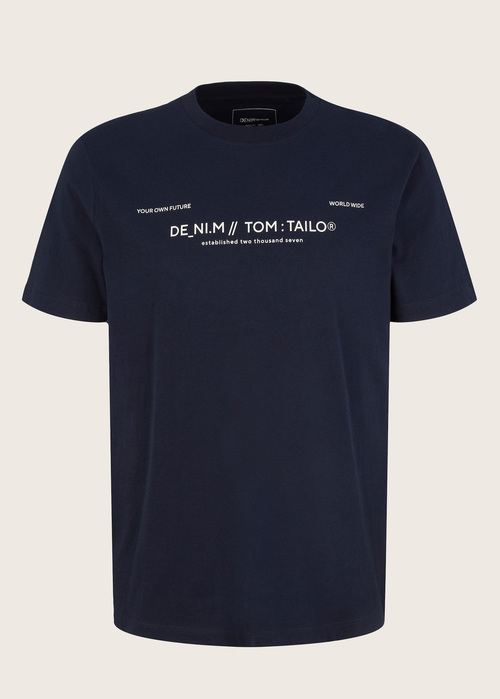 Denim Tom Tailor Tshirt Captain Blue - 1035581-10668