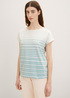 Damski T Shirt Tom Tailor Tshirt Blue Gradient Stripe - 1035480-31328