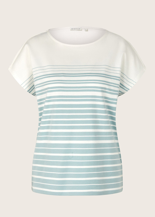 Hochpreisiger Versandhandel Tom Tailor L Tshirt - Gradient 1035480-31328 Size Stripe Blue