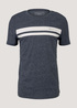 Denim Tom Tailor T Shirt With A Logo Print Sky Captain Blue Non Solid - 1029965-13684