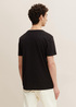 Meski T Shirt Denim Tom Tailor T Shirt With A Logo Print Black - 1032335-29999