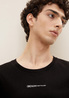 Meski T Shirt Denim Tom Tailor T Shirt With A Logo Print Black - 1032335-29999