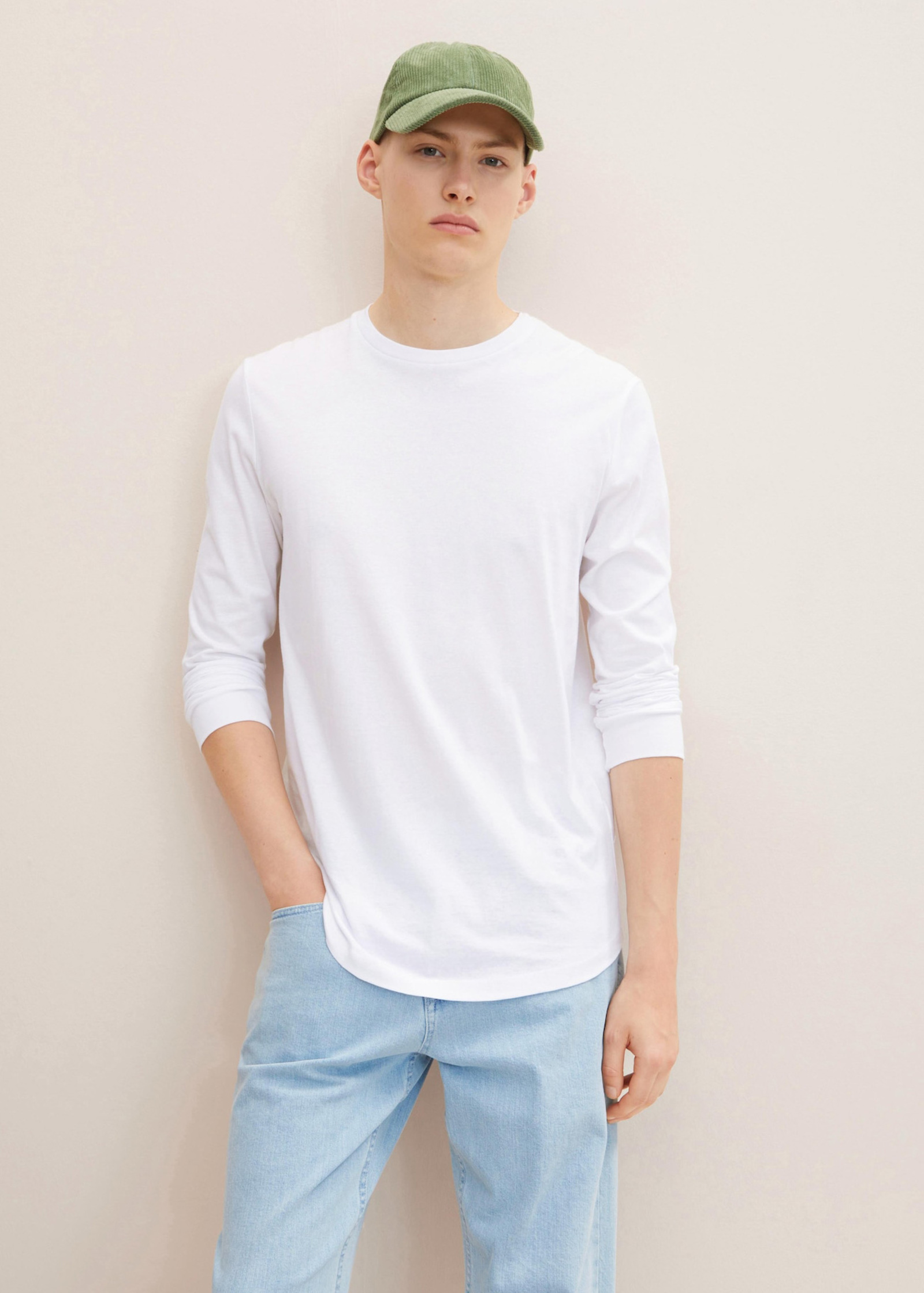 Denim Tom Tailor® - Size L Long-sleeved White Basic Shirt