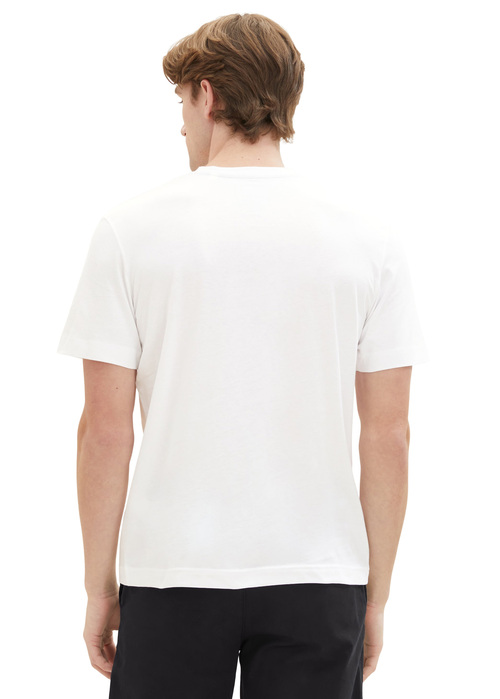 Tom Tailor T Shirt With A Print White - 1037803-20000