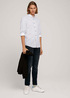 Tom Tailor Summery Light Cotton Shirt White Striped Aop - 1003625-12627