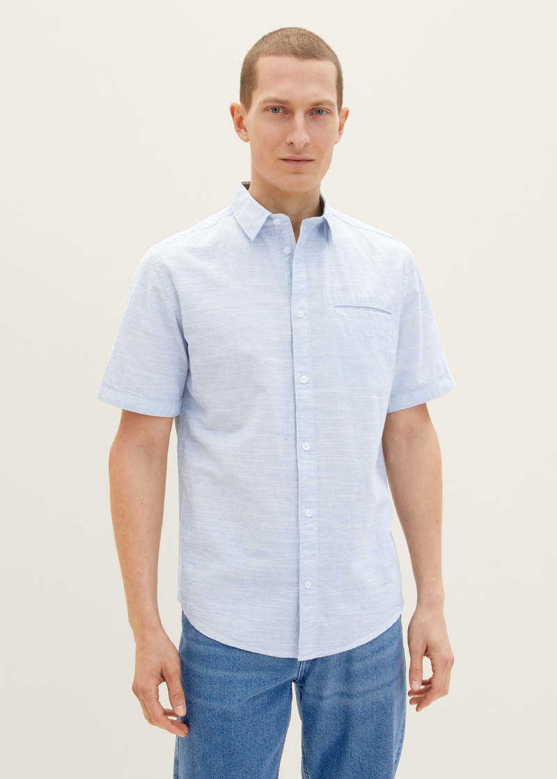 Tom Tailor® 1/2 Shirt - Größe A Fil White Fil Blue Dobby