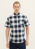 Mska Koszula Materiaowe Tom Tailor Shirt Navy Off White Beige Check - 1034902-31237