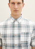 Meska Koszula Materialowe Tom Tailor 12 Shirt Off White Bluish Green Check - 1034902-31239