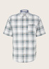 Meska Koszula Materialowe Tom Tailor 12 Shirt Off White Bluish Green Check - 1034902-31239