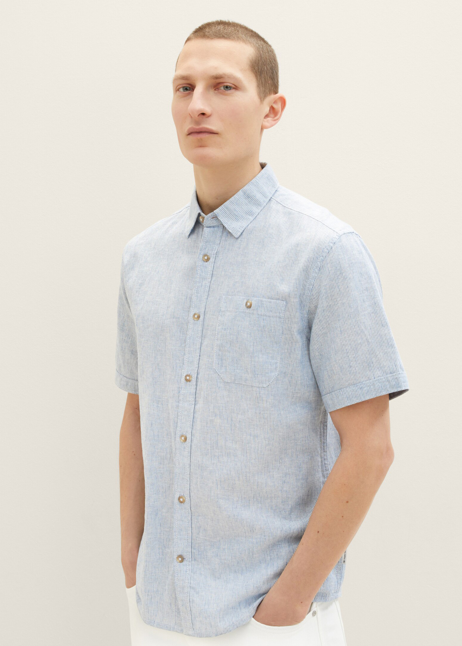 Tom Tailor® Shirt - Blue Small Stripe Größe 3XL