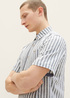 Tom Tailor Shirt Navy Bluish Green Stripe - 1034902-31242