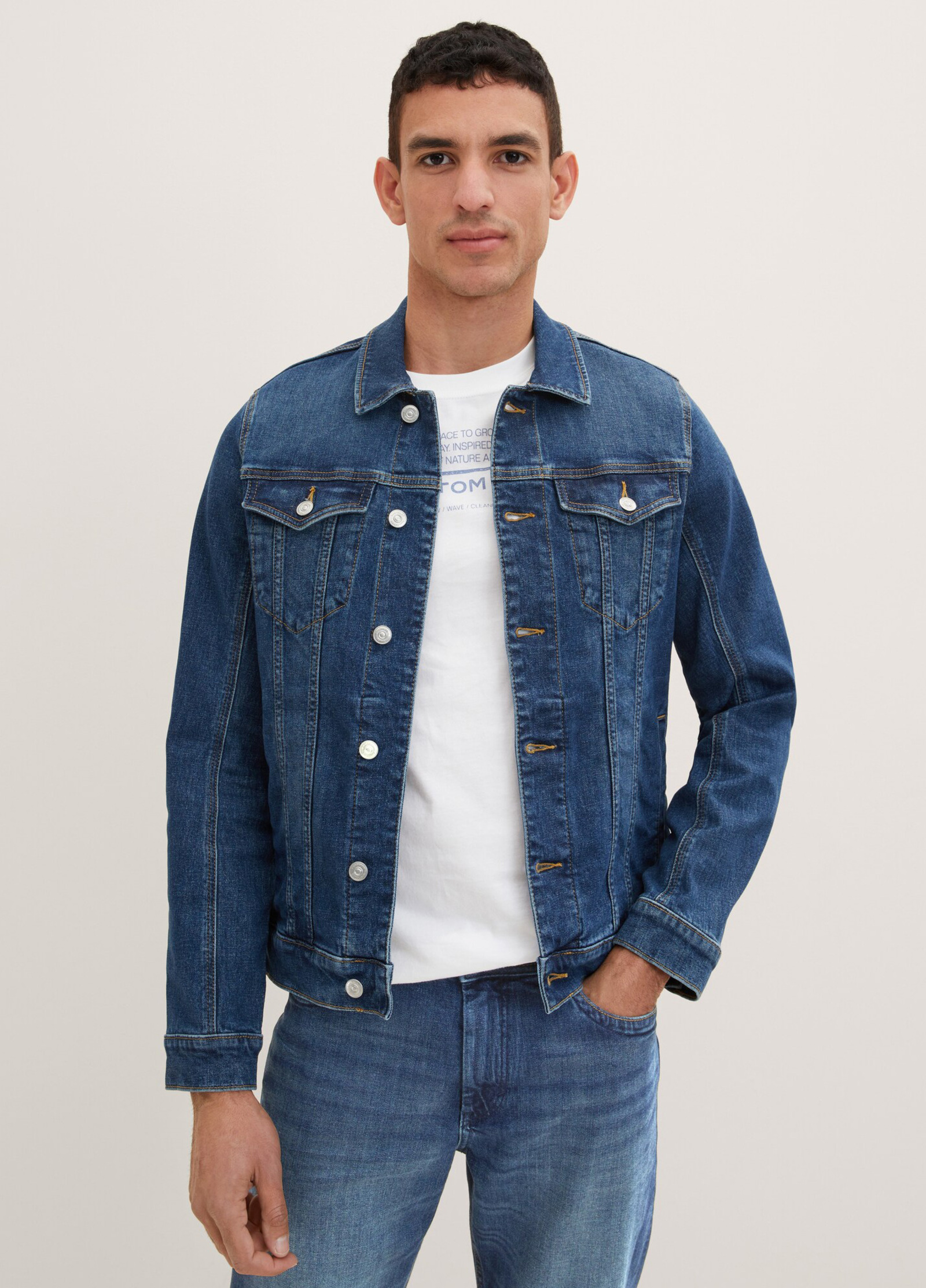 Jacket S - Stone Size Tom Md Wash Tailor® Denim