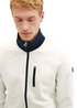Tom Tailor Sweatshirt Jacket With A Stand Up Collar Vintage Beige Melange - 1037819-18623 Tom Tailor Sweatshirt Jacket With A Stand Up Collar Vintage Beige Melange - 1037819-18623