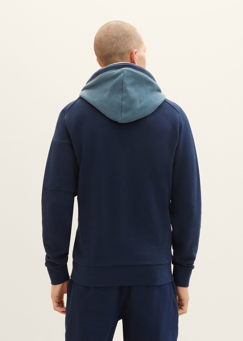 Mska Bluza Tom Tailor Jacket With A Stand Up Collar Sky Captain Blue - 1037825-10668