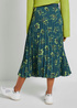 Tom Tailor Skirt Pliss Aop Deep Green Leaves Design - 1024418-24722