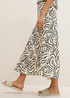 Tom Tailor Skirt Beige Abstract Waves Design - 1031673-29963
