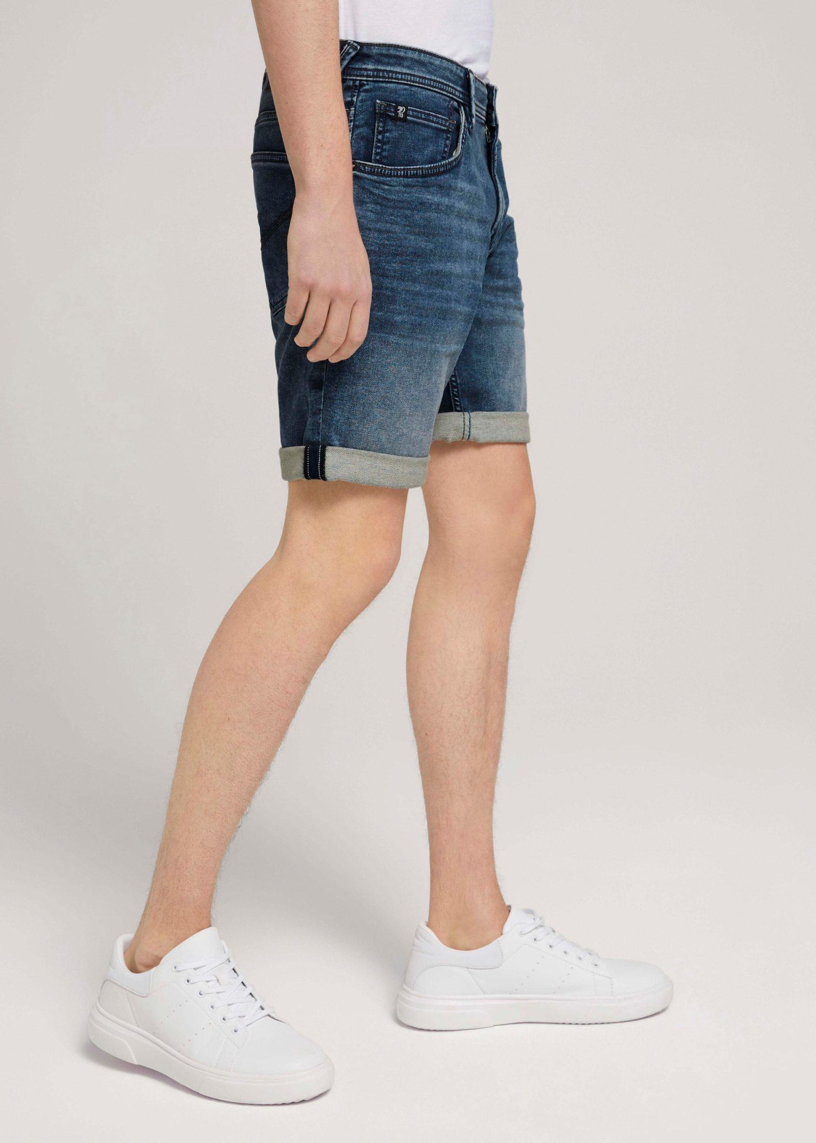 Tom Tailor® Regular Denim Shorts - Used Mid Stone Blue Denim Size L