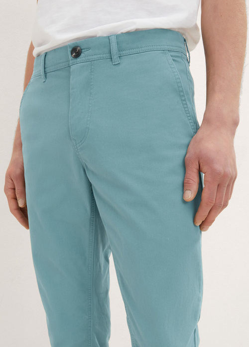 Mskie Spodnie Materiaowe Tom Tailor Washed Slim Chinos Deep British Green - 1035046-30105