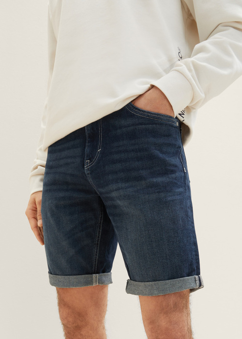 Tom Tailor® Denim Shorts - Used Dark Stone Blue Denim Size 30