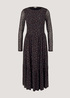 Tom Tailor Dress Mesh Printed Black Small Dot Design - 1029262-28383