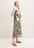 Tom Tailor Patterned Midi Dress Olive Colorful Floral Design - 1030257-29151