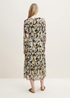 Tom Tailor Patterned Midi Dress Olive Colorful Floral Design - 1030257-29151
