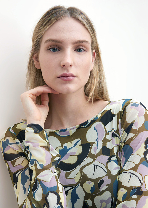 Tom Tailor Patterned Midi Dress Olive Colorful Floral Design - 1030257-29151