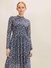 Tom Tailor Dress With A Floral Pattern Blue Flower Print - 1034753-16355
